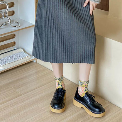 Viertelsocken mit französischem Muster (5 Paar) - image 6