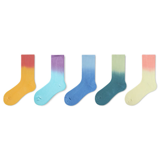 Viertelsocken mit Batikmuster in Übergröße (5 Paar)