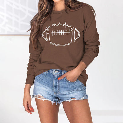 Weißes Sweatshirt mit Rugby-Print in Übergröße - image 11