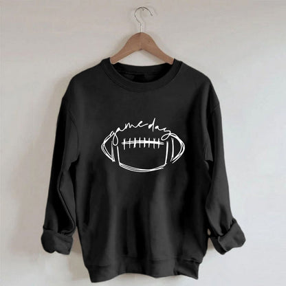 Weißes Sweatshirt mit Rugby-Print in Übergröße - image 0