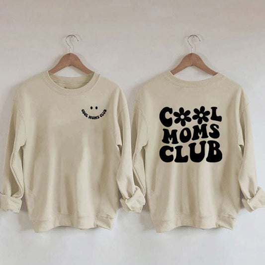 Sweatshirt mit „Cool Moms“-Print in Übergröße