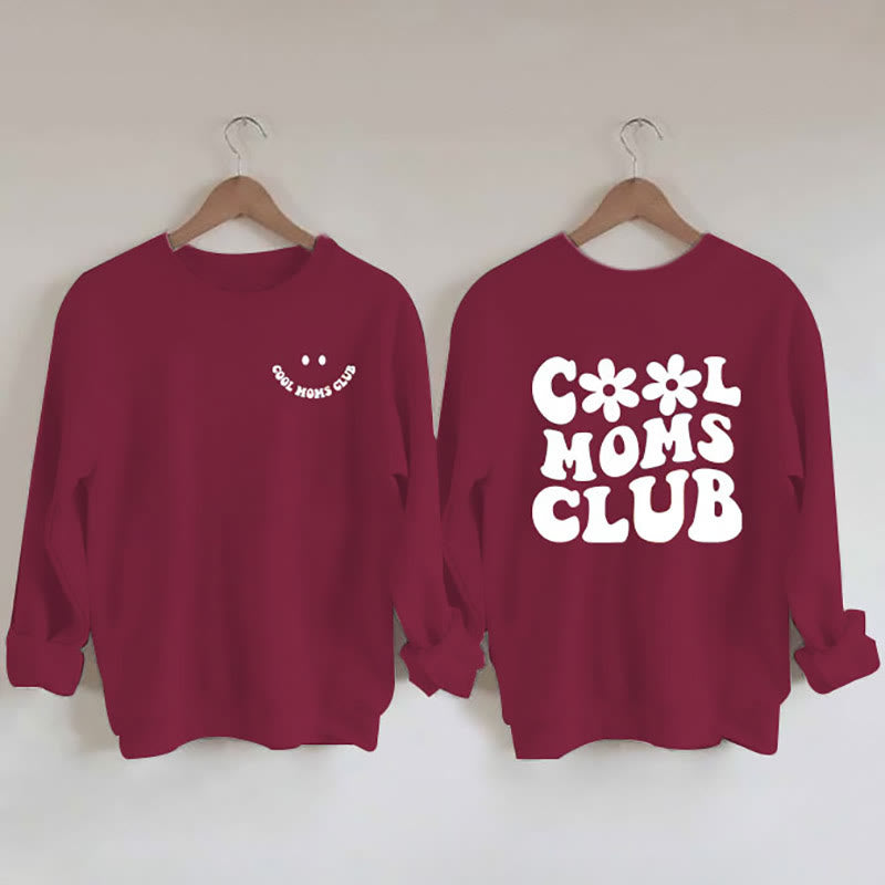 Sweatshirt mit „Cool Moms“-Print in Übergröße