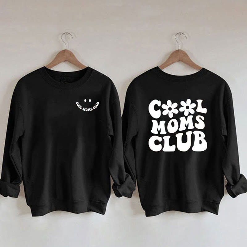 Sweatshirt mit „Cool Moms“-Print in Übergröße