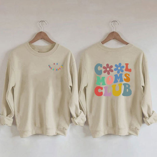 Sweatshirt mit buntem Text in Übergröße - Khaki - 3XL - image 0