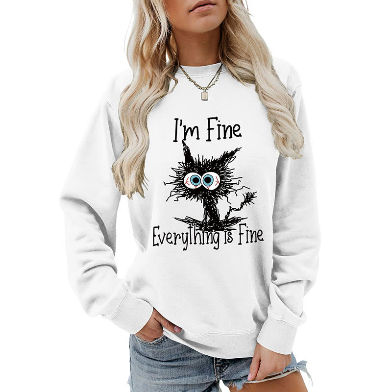 Sweatshirt mit wütender Katze in Übergröße - image 19