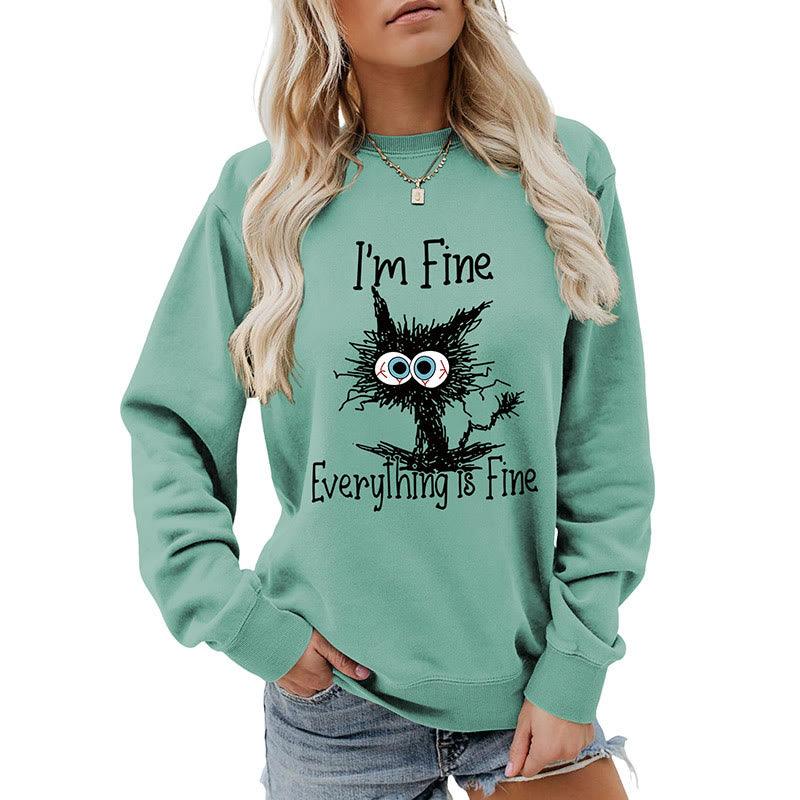 Sweatshirt mit wütender Katze in Übergröße - image 20