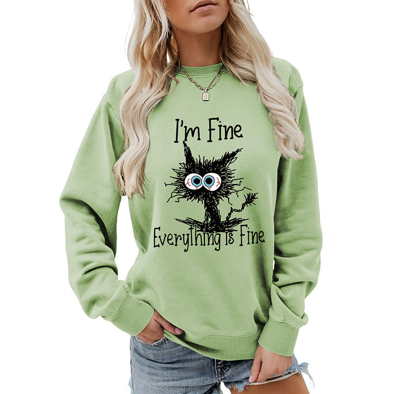 Sweatshirt mit wütender Katze in Übergröße - image 16