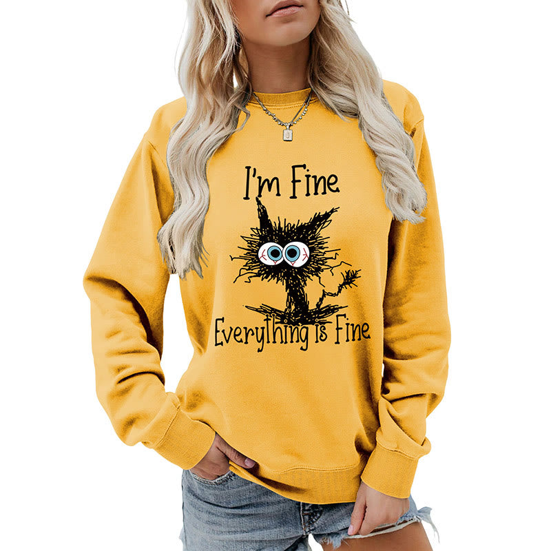 Sweatshirt mit wütender Katze in Übergröße - image 25