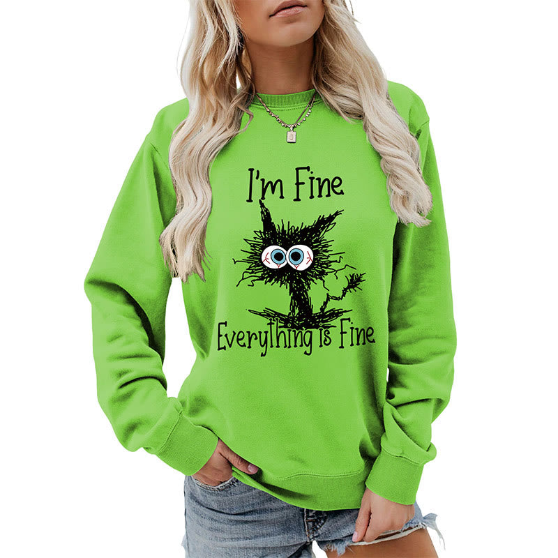 Sweatshirt mit wütender Katze in Übergröße - image 27