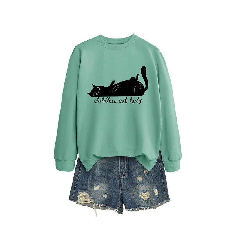 Süßes Katzen-Sweatshirt in Übergröße - Hellgrün - 2XL - image 12