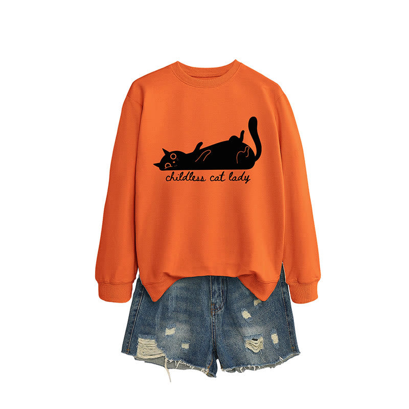 Süßes Katzen-Sweatshirt in Übergröße - Orange - 2XL - image 4