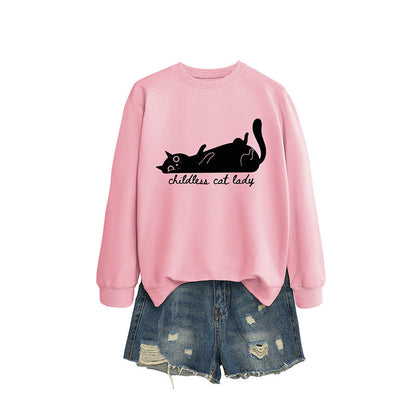 Süßes Katzen-Sweatshirt in Übergröße - Gelb - 2XL - image 8