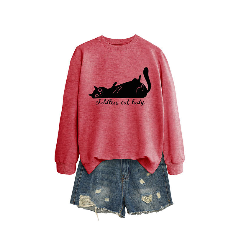 Süßes Katzen-Sweatshirt in Übergröße - Rose - 2XL - image 14