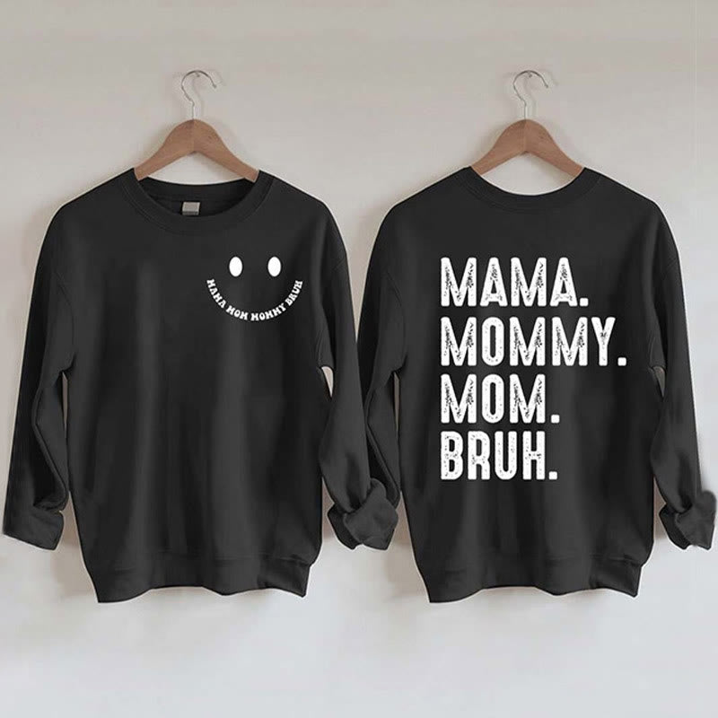 Sweatshirt mit Mom-Print in Übergröße