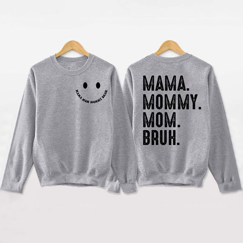 Sweatshirt mit Mom-Print in Übergröße - Grau - 3XL - image 1
