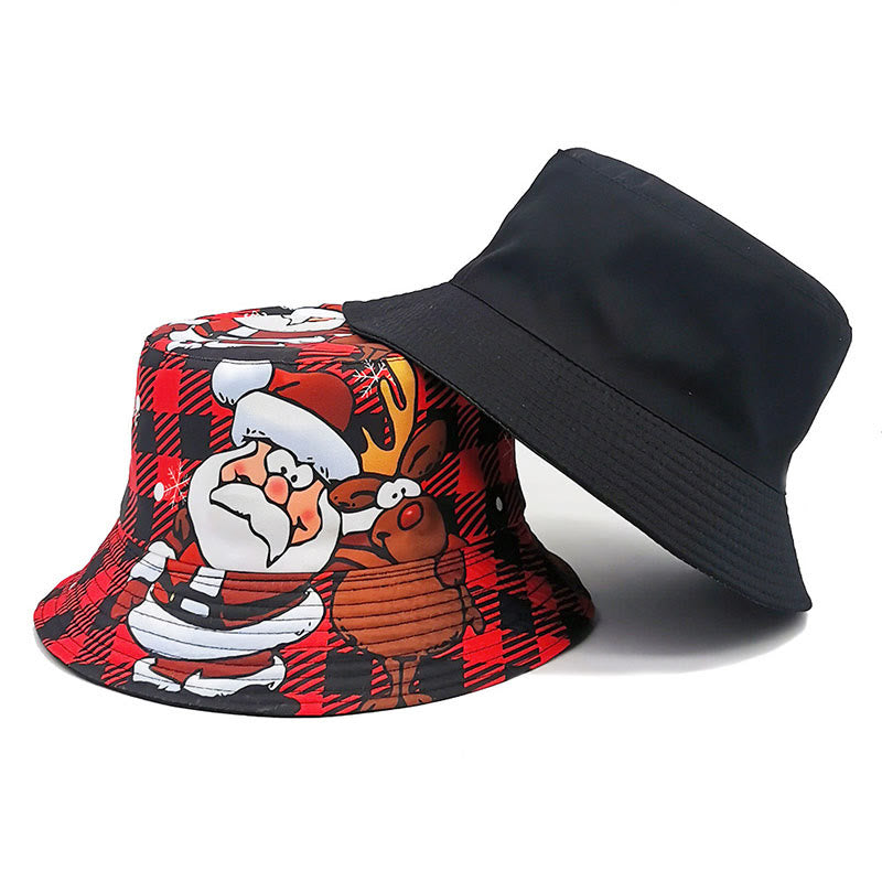 Fischerhut mit Weihnachtsmann-Elch-Motiv in Übergröße - image 3