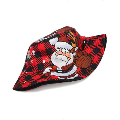 Fischerhut mit Weihnachtsmann-Elch-Motiv in Übergröße - image 4