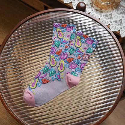 Viertelsocken mit Fruchtdruck (5 Paar) - Rosa - EU36-40 (US3-7) - image 9