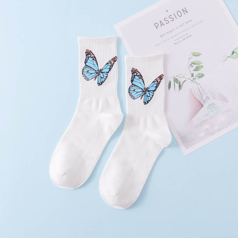 Butterfly Crew Socken (6 Paar) - Weiß - EU36-40 (US3-7) - image 7