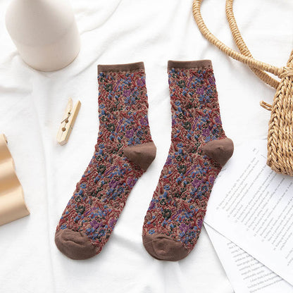 Viertelsocken mit Pflanzen und Blumen (5 Paar) - Kaffee - EU36-40 (US3-7) - image 12