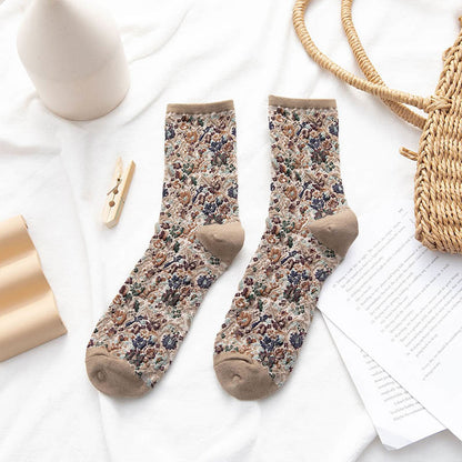 Viertelsocken mit Pflanzen und Blumen (5 Paar) - Khaki - EU36-40 (US3-7) - image 13