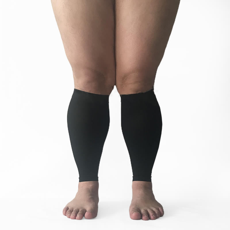 Fußlose Kompressionsstrümpfe in Übergröße, Unisex - Schwarz - 7XL - image 10