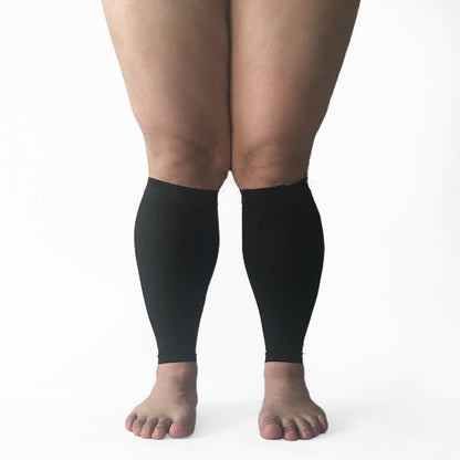 Fußlose Kompressionsstrümpfe in Übergröße, Unisex - Schwarz - 7XL - image 10