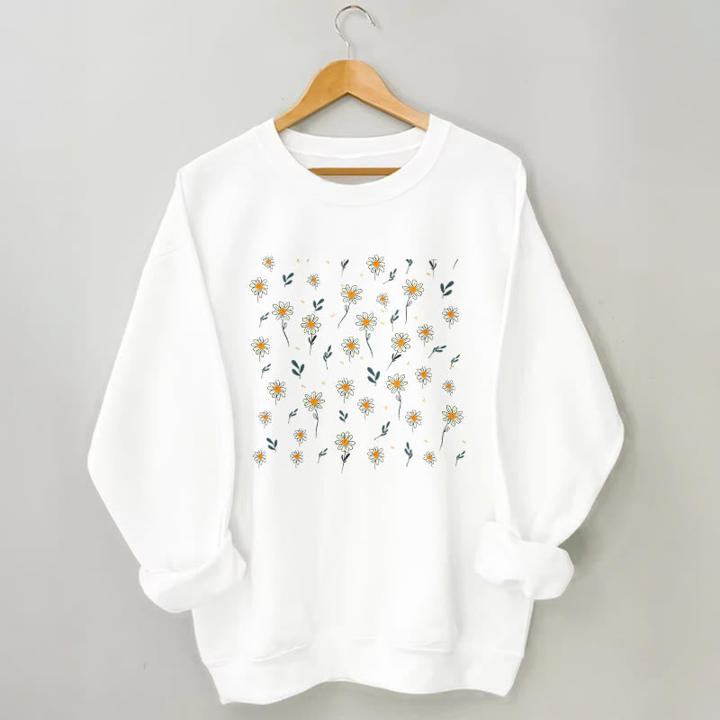 Daisy-Sweatshirt in Übergröße - Weiß - 3XL - image 3
