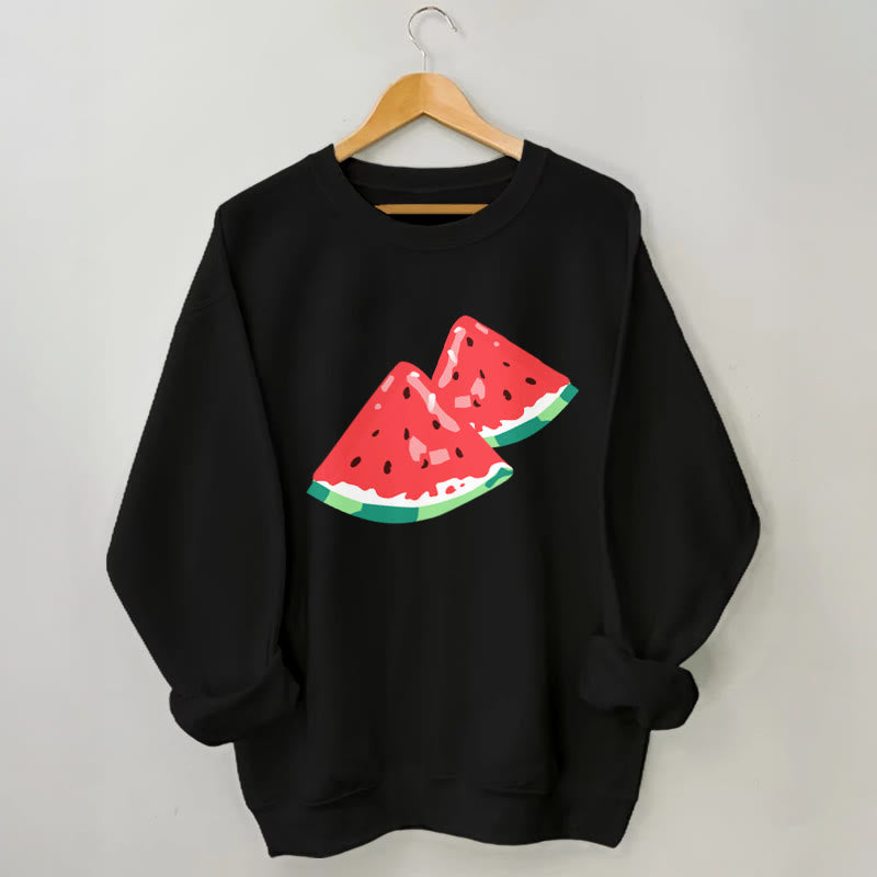 Wassermelonen-Sweatshirt in Übergröße - Schwarz - 3XL - image 2
