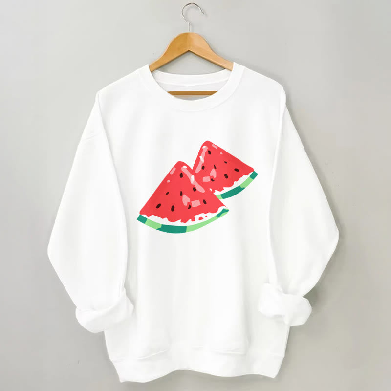 Wassermelonen-Sweatshirt in Übergröße - Weiß - 3XL - image 3
