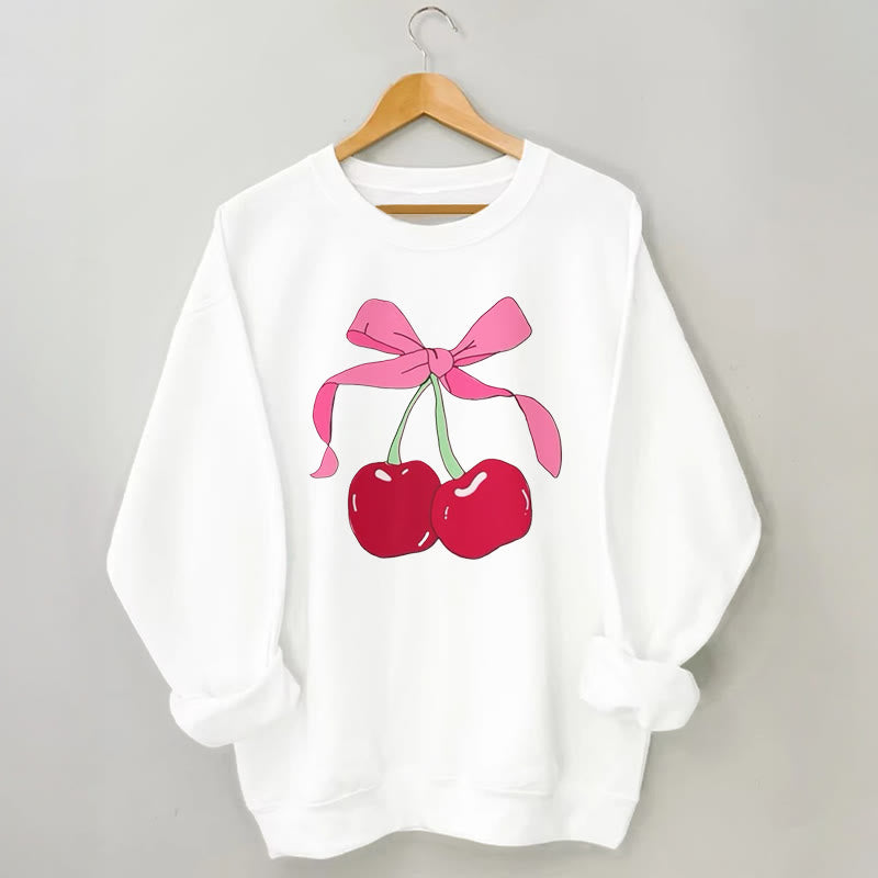 Sweatshirt „Big Cherry“ in Übergröße - Weiß - 3XL - image 4