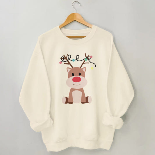 Elch-Sweatshirt in Übergröße - Aprikose - 3XL - image 0