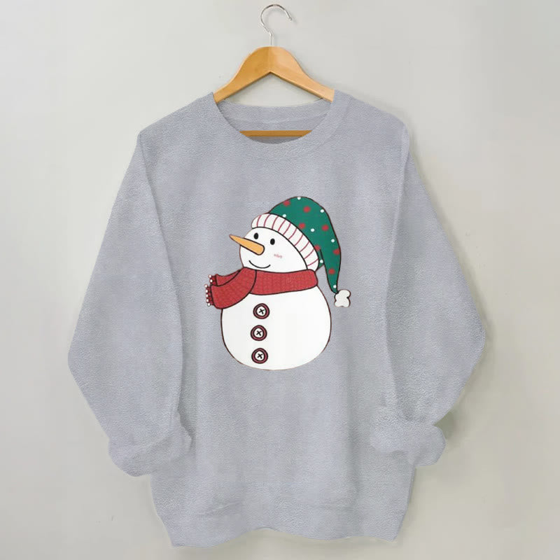 Schneemann-Sweatshirt in Übergröße - Grau - 3XL - image 1