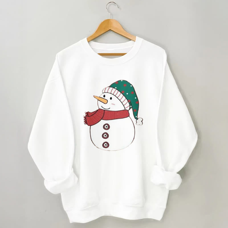 Schneemann-Sweatshirt in Übergröße - Weiß - 3XL - image 4