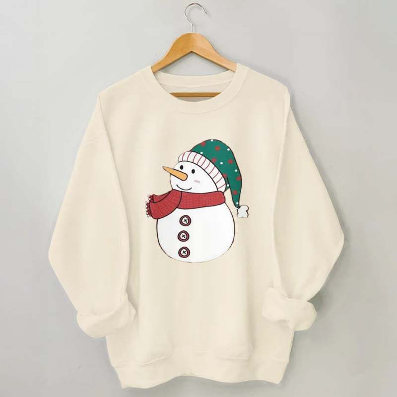 Schneemann-Sweatshirt in Übergröße - Aprikose - 3XL - image 0
