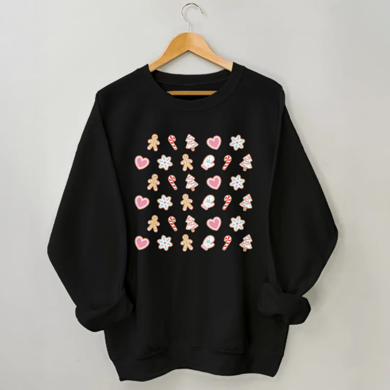 Sweatshirt mit Weihnachtselementen in Übergröße - Schwarz - 3XL - image 3