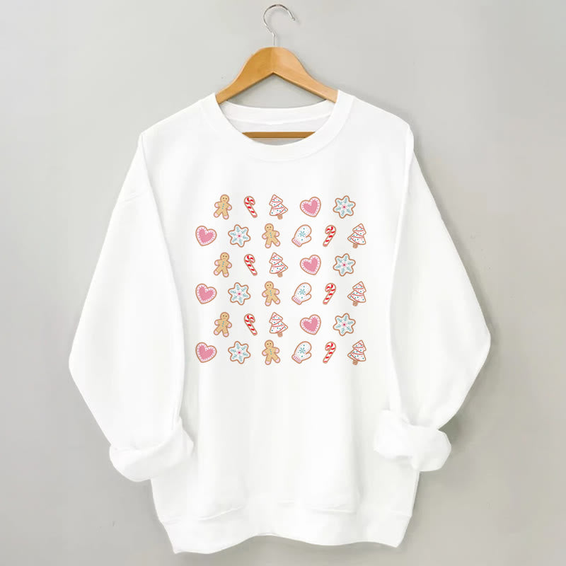 Sweatshirt mit Weihnachtselementen in Übergröße - Weiß - 3XL - image 4