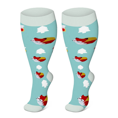 2XL-7XL Plus Size Penguin Fox Kompressionsstrümpfe - image 8