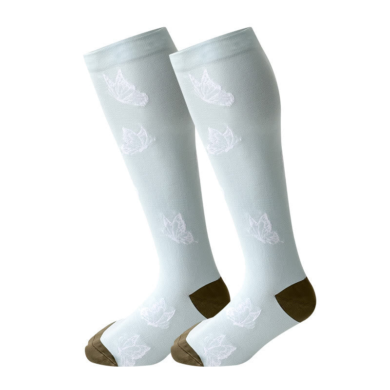 2XL-7XL Übergröße Penguin Fox Kompressionsstrümpfe (3 Paar) - Schmetterling - 7XL - image 3