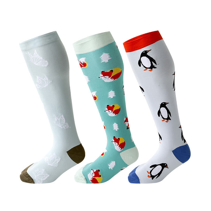 Pinguin-Fuchs-Kompressionsstrümpfe in Übergrößen 2XL - 7XL (3 Paar) - image 1
