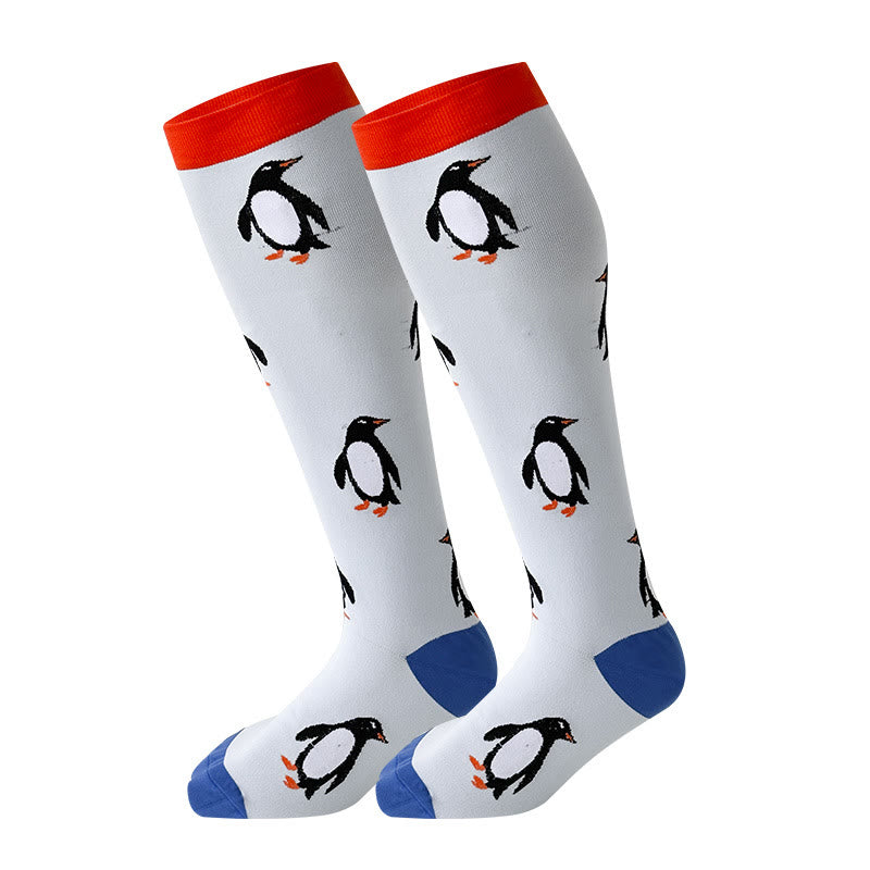 2XL-7XL Übergröße Penguin Fox Kompressionsstrümpfe (3 Paar) - Pinguin - 7XL - image 5