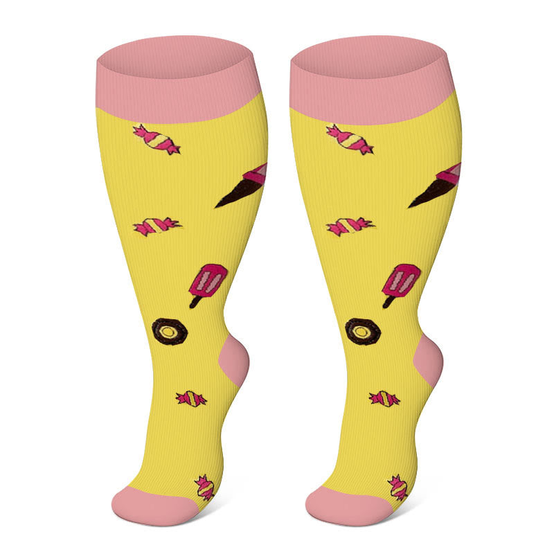 2XL-7XL Plus Size Yellow Series Kompressionsstrümpfe (3 Paar) - image 6