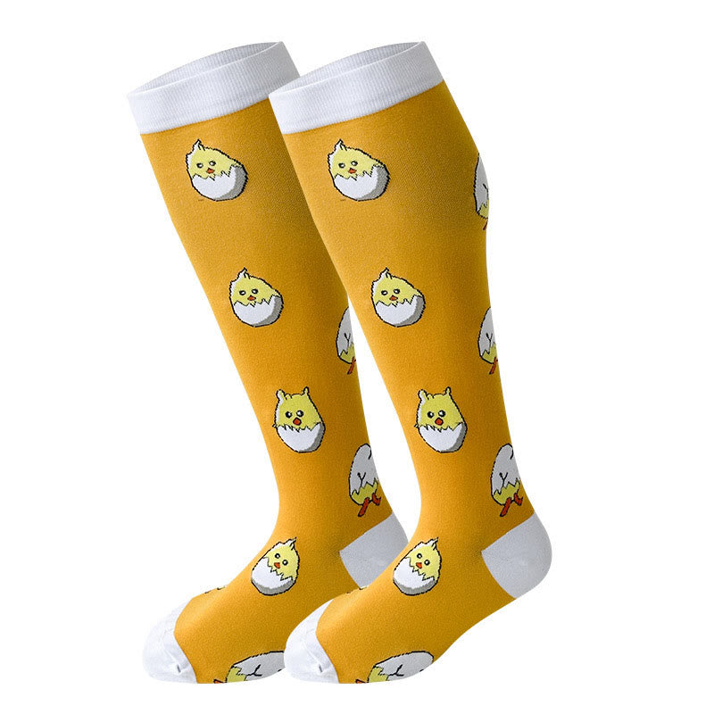 2XL-7XL Plus Size Yellow Series Kompressionsstrümpfe (3 Paar) - Huhn - 7XL - image 3