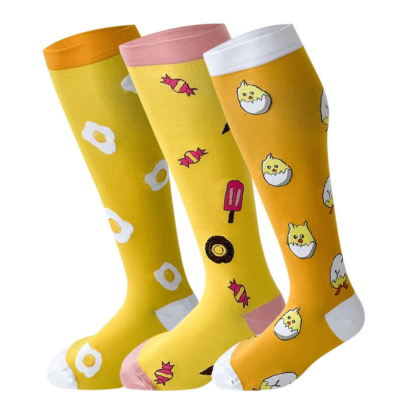 2XL-7XL Plus Size Yellow Series Kompressionsstrümpfe (3 Paar) - image 2