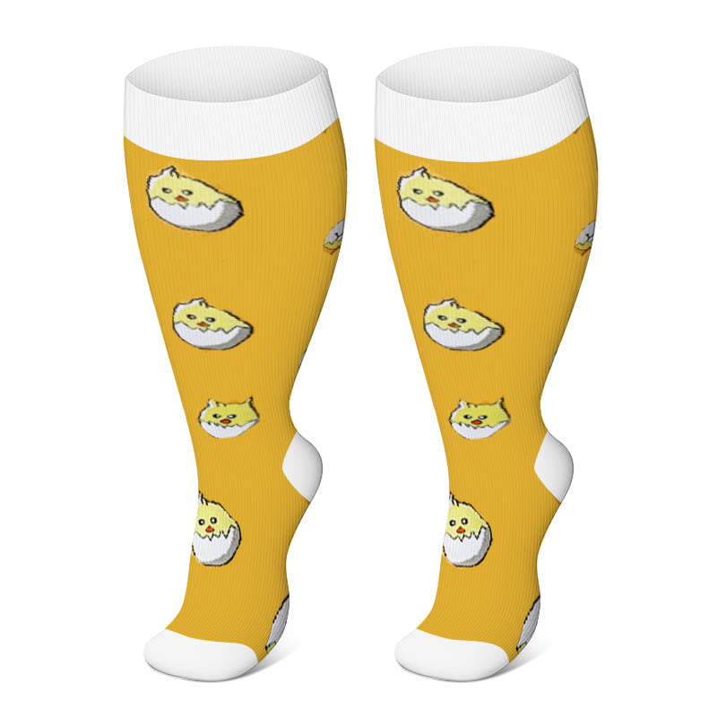 2XL-7XL Plus Size Yellow Series Kompressionsstrümpfe (3 Paar) - image 8