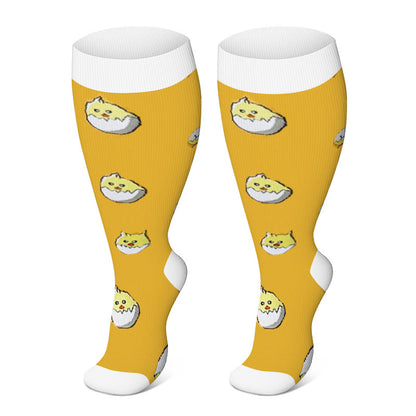 2XL-7XL Plus Size Yellow Series Kompressionsstrümpfe (3 Paar) - image 8