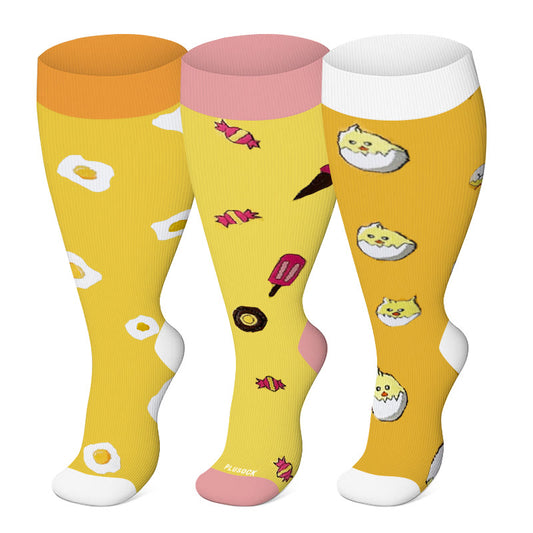 Kompressionsstrümpfe der Yellow Series in Übergrößen 2XL-7XL (3 Paar) - Mehrfarbig - 7XL - image 0