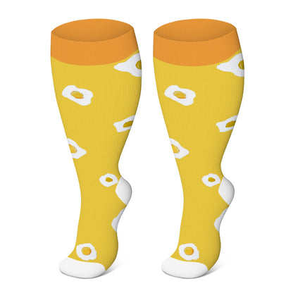 2XL-7XL Plus Size Yellow Series Kompressionsstrümpfe (3 Paar) - image 7