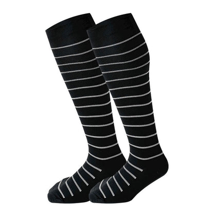 Rautenförmige Kompressionsstrümpfe in Übergrößen 2XL-7XL (3 Paar) - Streifen - 7XL - image 4
