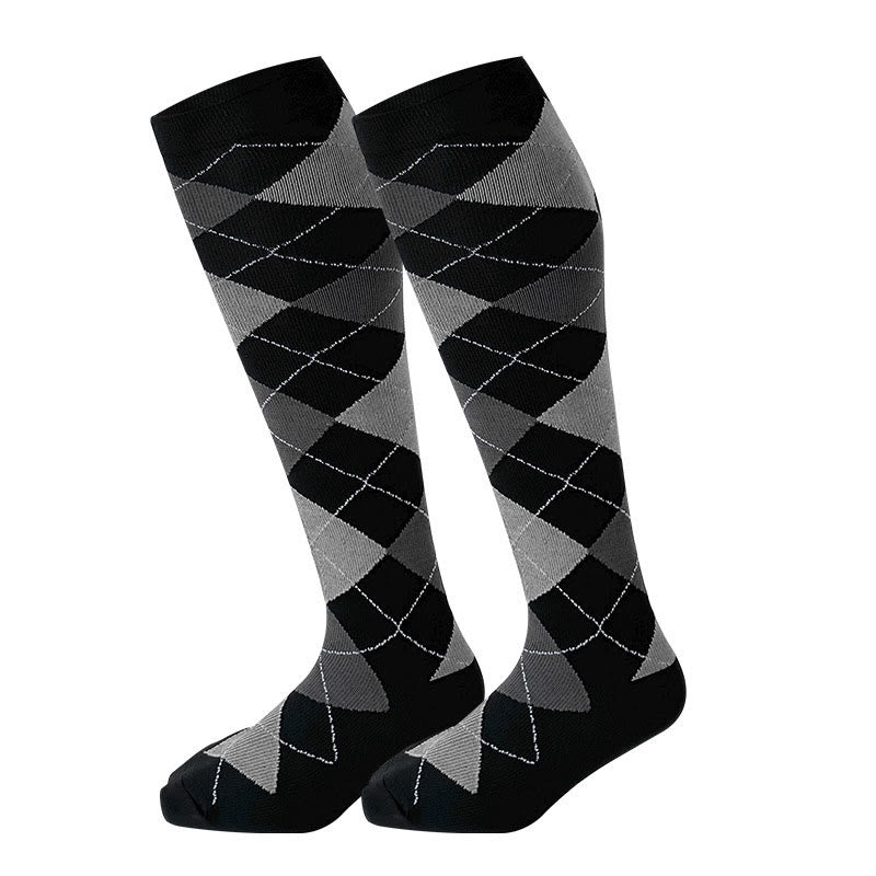 2XL-7XL Übergröße Rhombus-Kompressionsstrümpfe (3 Paar)